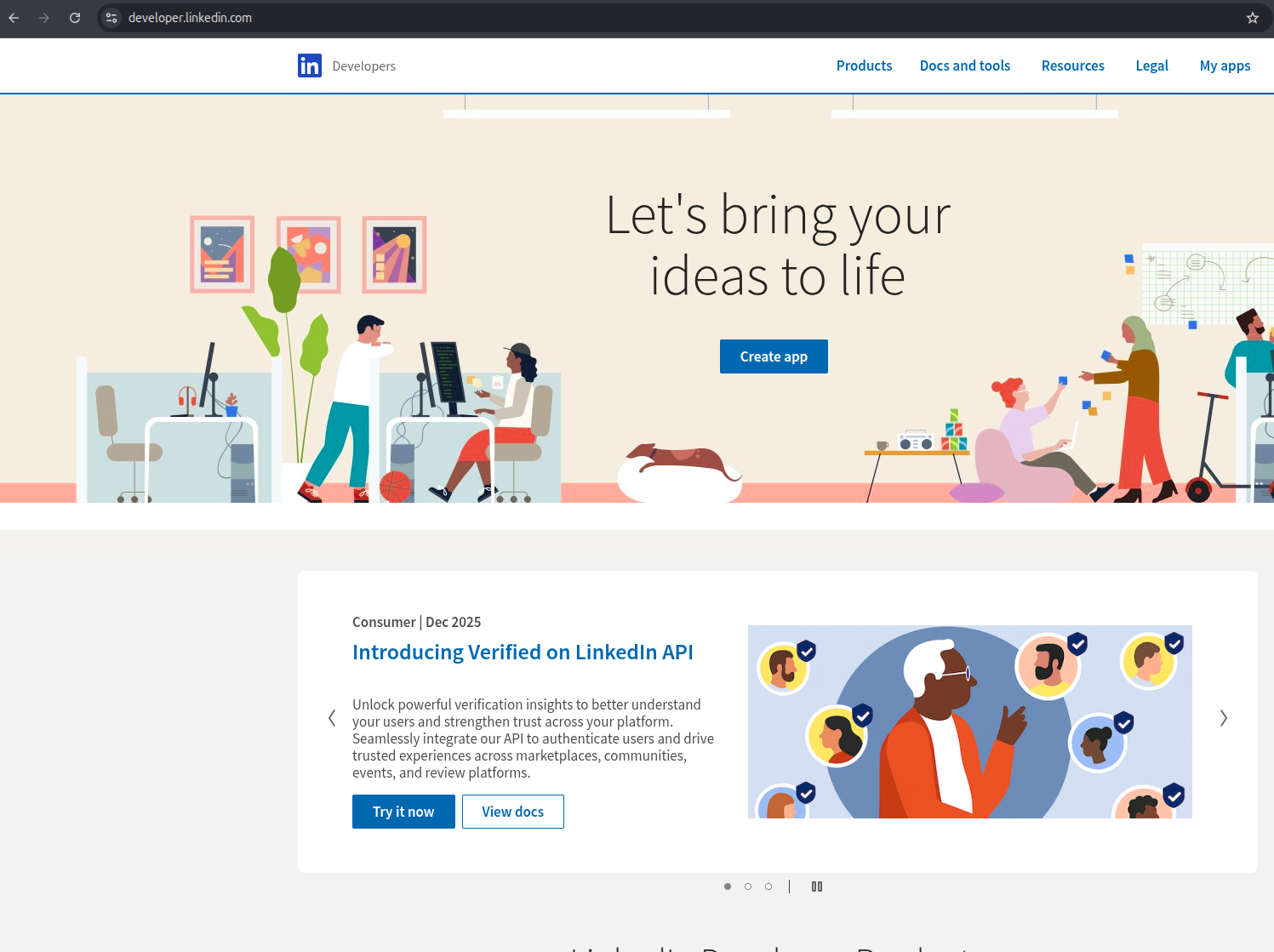 LinkedIn Developer Portal, Create App