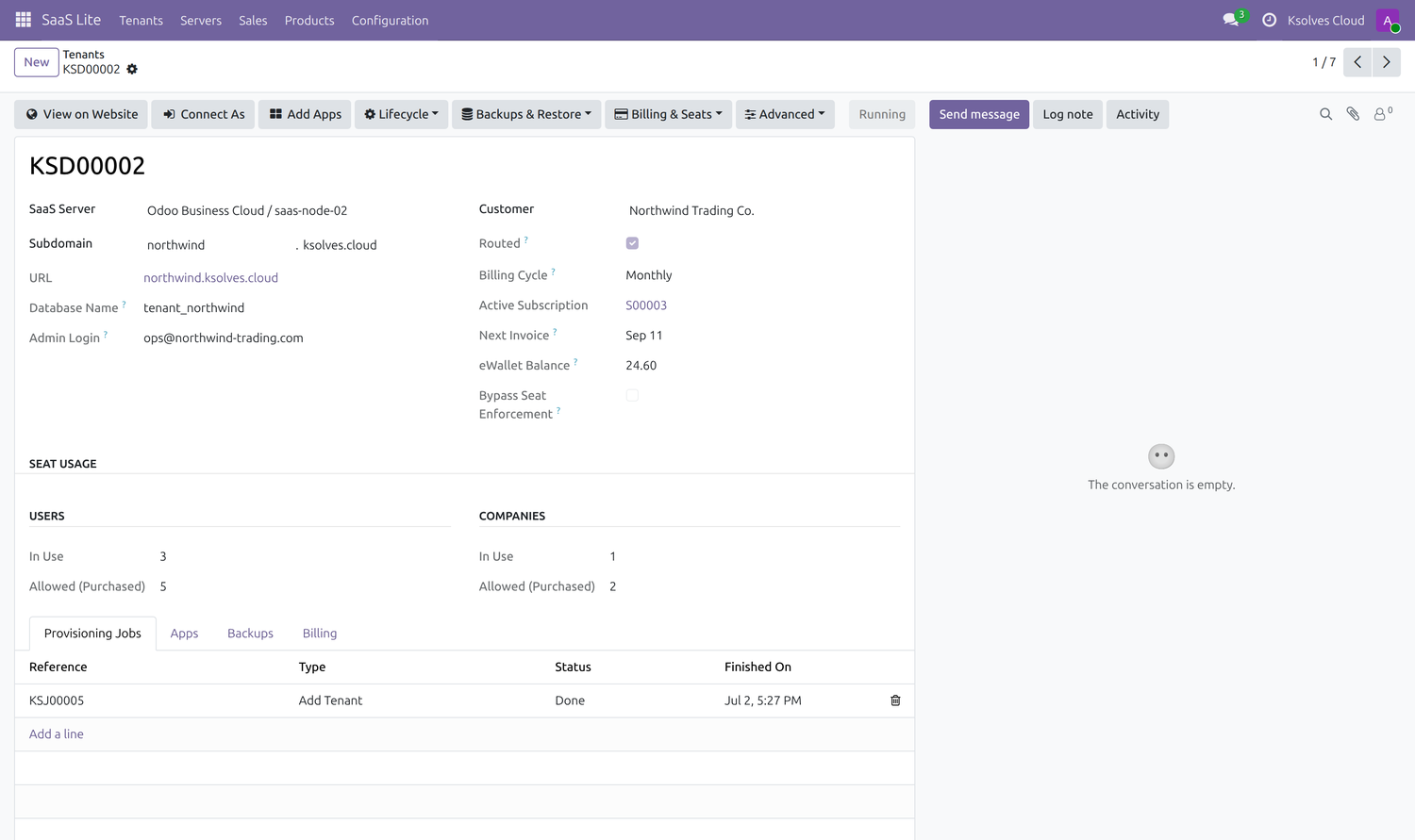 Instance record