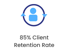 85% client retention rate