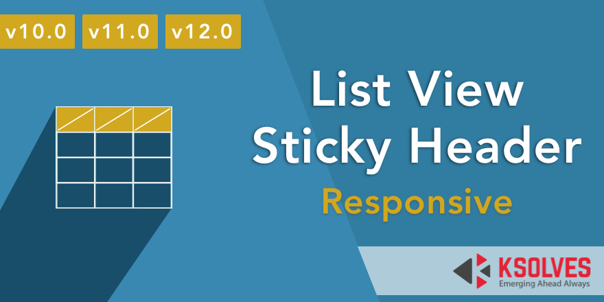 List View Sticky Header