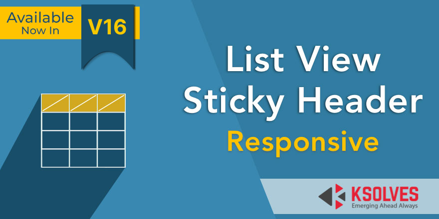 List View Sticky Header